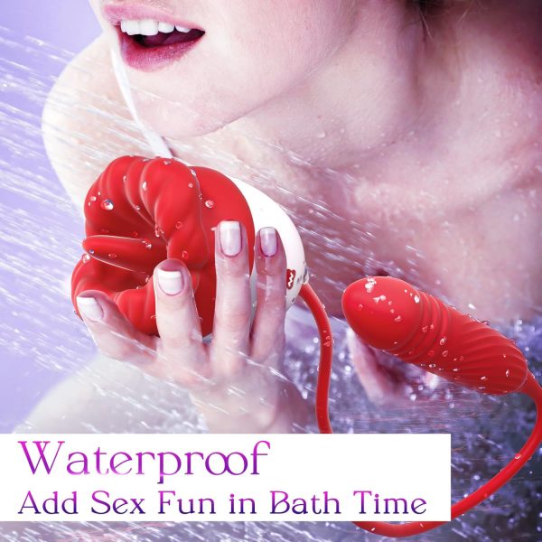 Sex Toys Rose Vibrator Dildo - MOOLIGIRL 4IN1 Adult Toys for Women with 9 Tongue Licking & Thrusting Dildos G Spot Vibrators, Anal Rose Sex Toy Nipple Clitoral Stimulator Licker for Female Couples - Image 15