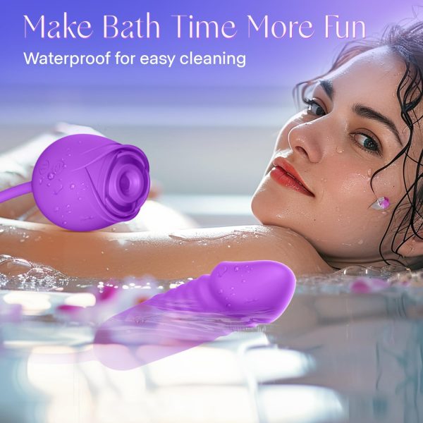 Vibrator Dildo Sex Toys for Women - MOOLIGIRL Rose Sex Toy with Thrusting G Spot Vibrators & 10 Sucking Modes for Clitoral Nipple Stimulation Anal Double-Ended Dildos Adult Sex Toys Games for Couples - Image 33