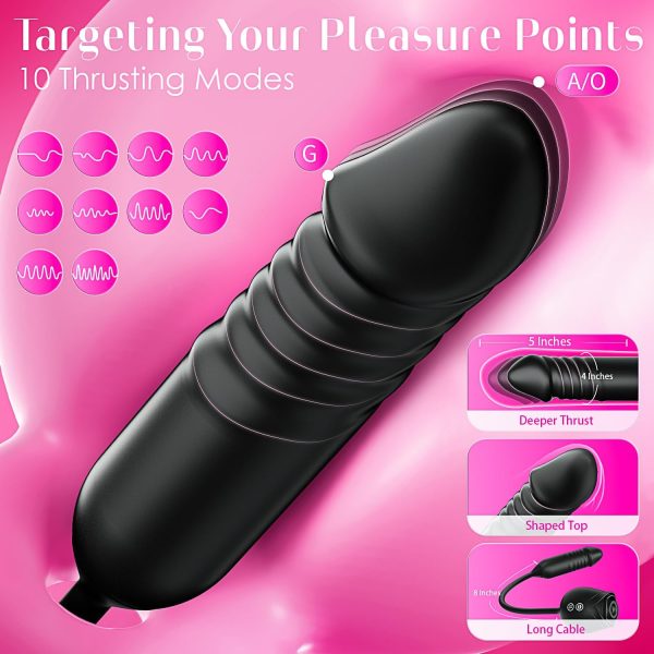 Vibrator Dildo Sex Toys for Women - MOOLIGIRL Rose Sex Toy with Thrusting G Spot Vibrators & 10 Sucking Modes for Clitoral Nipple Stimulation Anal Double-Ended Dildos Adult Sex Toys Games for Couples - Image 38