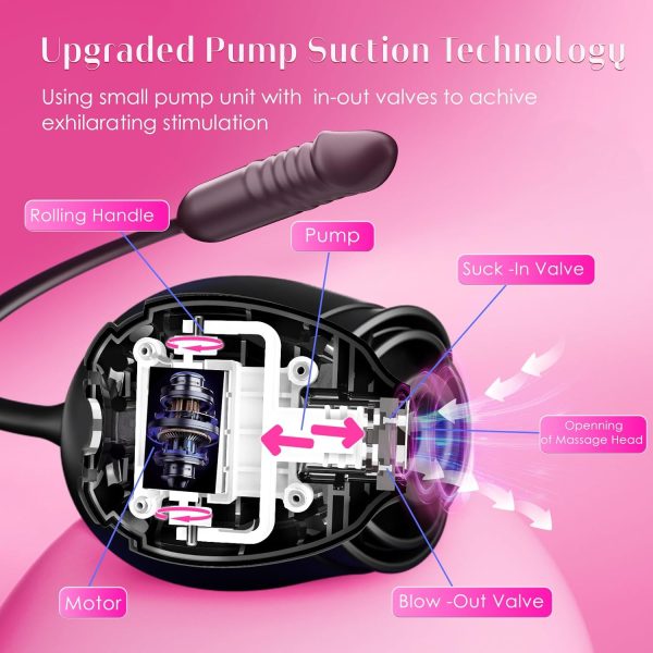 Vibrator Dildo Sex Toys for Women - MOOLIGIRL Rose Sex Toy with Thrusting G Spot Vibrators & 10 Sucking Modes for Clitoral Nipple Stimulation Anal Double-Ended Dildos Adult Sex Toys Games for Couples - Image 43