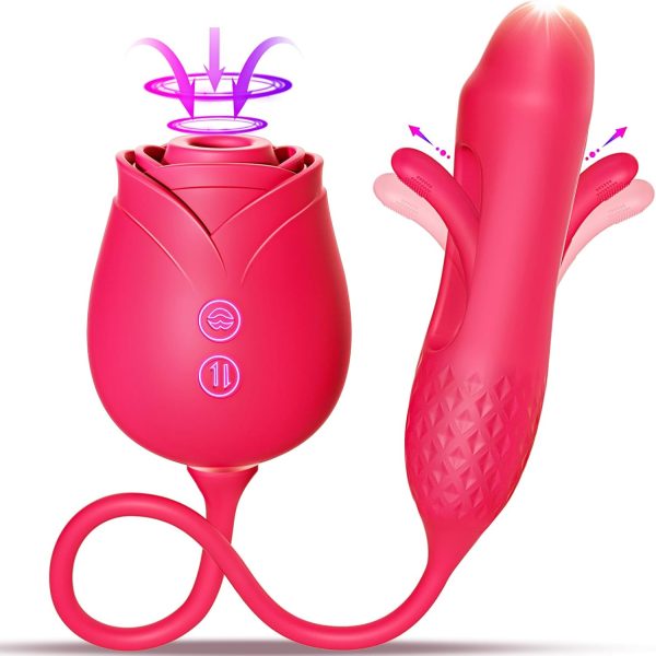 Vibrator Dildo Sex Toys for Women - MOOLIGIRL Rose Sex Toy with Thrusting G Spot Vibrators & 10 Sucking Modes for Clitoral Nipple Stimulation Anal Double-Ended Dildos Adult Sex Toys Games for Couples - Image 44