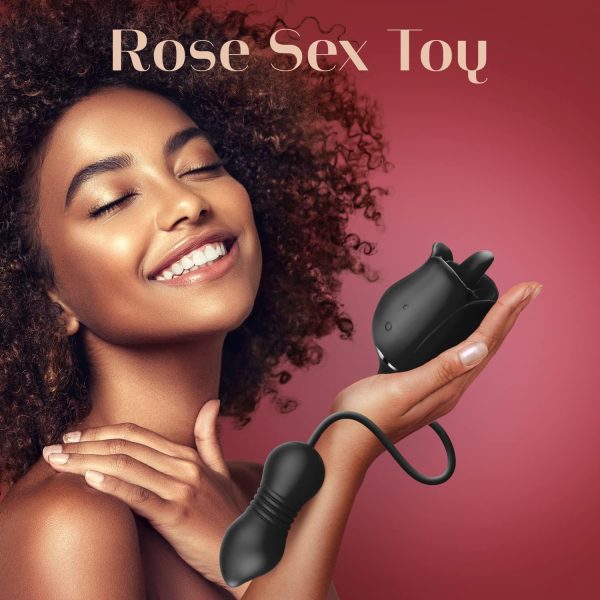 Rose Toy Vibrator Sex Toys for Women - MOOLIGIRL Big Mouth Tongue Licking Vibrators for Clitoral Nipple Pleasure, Thrusting Dildo for G Spot Anal Stimulation, Sexy Lips Adult Toys for Female Couples - Image 30