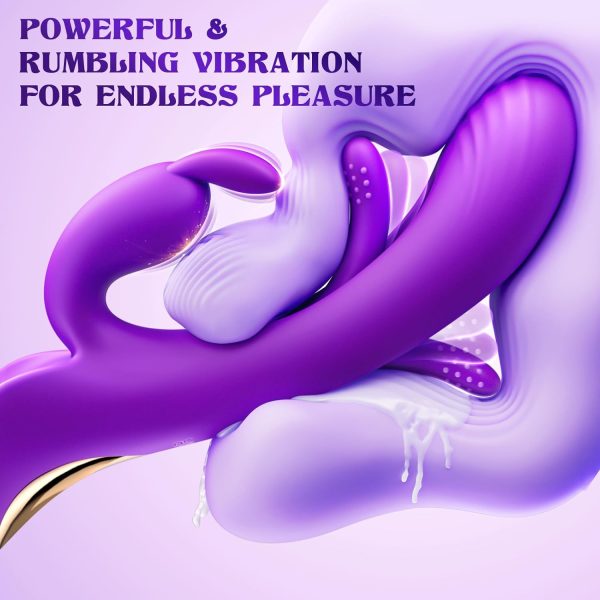 Thrusting Vibrator Dildo Sex Toys - MOOLIGIRL 5IN1 APP Control Women Adult Toys with Heating, 9×10 Modes Rabbit Vibrators for Clitoral G Spot Stimulation, Couples Female Rose Sex Toy for Vagina Anal - Image 19