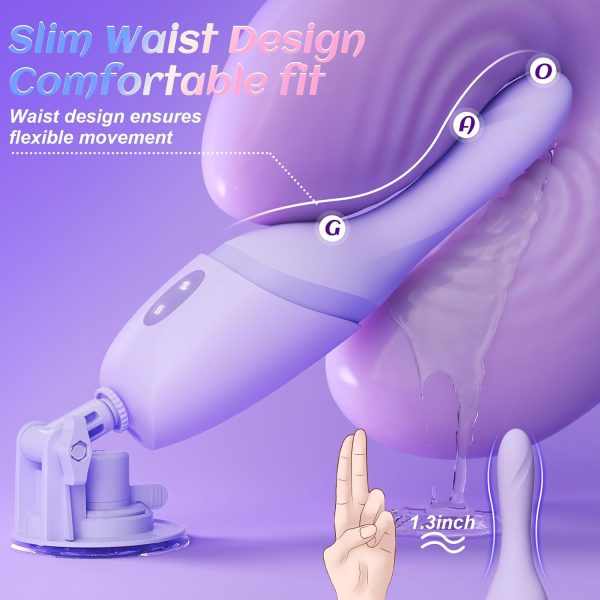 Thrusting Vibrator Adult Sex Toys for Women - 5IN1 Sex Machine with Heating & 10 Thrusting Vibrating Modes, App Control & Detachable Suction Base, G Spot Anal Dildo for Couples Female Men Pleasure - Image 4