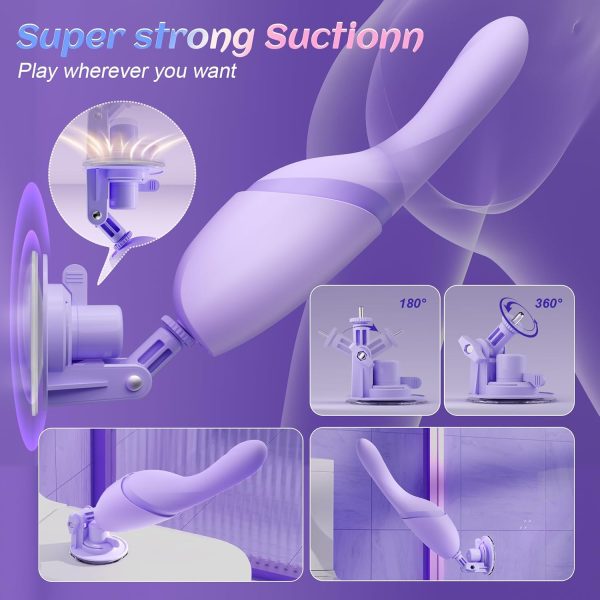 Thrusting Vibrator Adult Sex Toys for Women - 5IN1 Sex Machine with Heating & 10 Thrusting Vibrating Modes, App Control & Detachable Suction Base, G Spot Anal Dildo for Couples Female Men Pleasure - Image 7