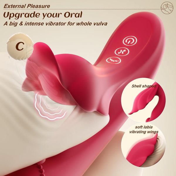 Vibrator Sex Toys for Women - 4IN1 Rabbit Vibrators Adult Toys with 7 Flapping & Vibrating & Tapping Modes, New APP G Spot Anal Thrusting Dildo, Clitoral Vibrater for Female Couples Rose Sex Toy Games - Image 12