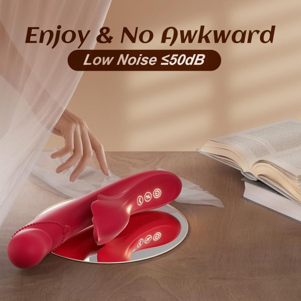 Vibrator Sex Toys for Women - 4IN1 Rabbit Vibrators Adult Toys with 7 Flapping & Vibrating & Tapping Modes, New APP G Spot Anal Thrusting Dildo, Clitoral Vibrater for Female Couples Rose Sex Toy Games - Image 16